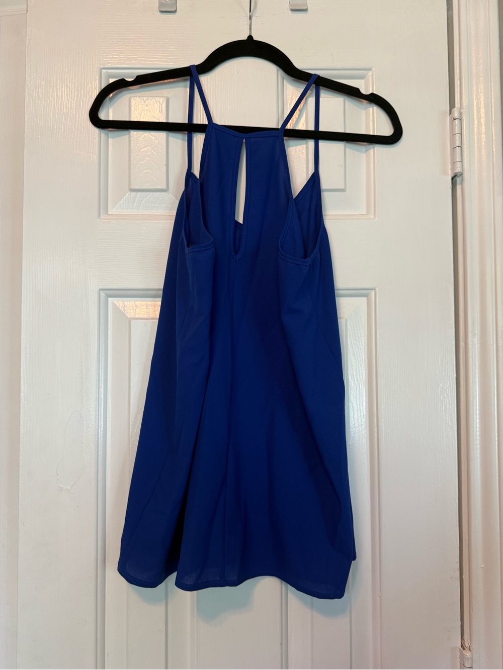 💙 Paper Crane Royal Blue Spaghetti Strap Cami Tank Top Size Medium Summer - Picture 4 of 7